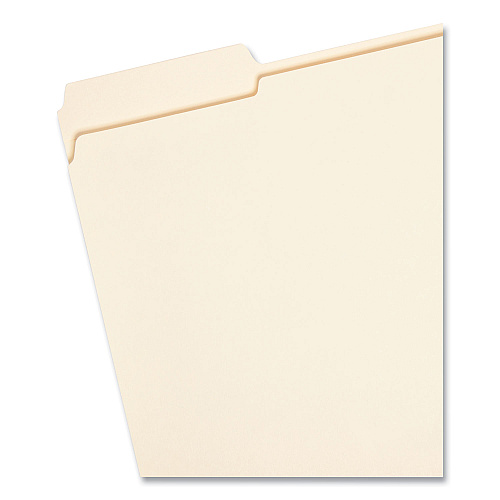 Smead Reinforced Tab Manila File Folders, 1/3-Cut Tabs: Assorted, Letter Size, 0.75" Expansion, 11-pt Manila, 100/Box (10334)