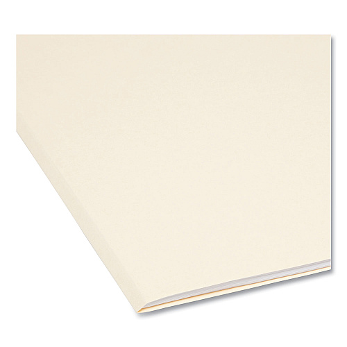 Smead Top Tab File Folders with Antimicrobial Product Protection, 1/3-Cut Tabs: Assorted, Letter, 0.75" Expansion, Manila, 100/Box (10338)