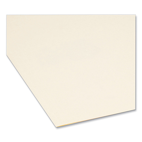 Smead Reinforced Guide Height File Folders, 2/5-Cut Tabs: Right Position, Letter Size, 0.75" Expansion, Manila, 100/Box (10386)