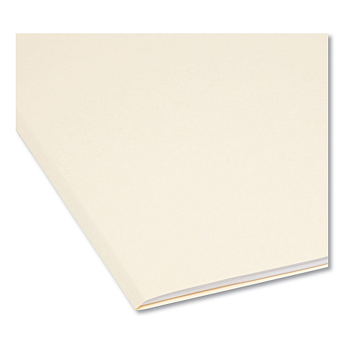 Smead Reinforced Guide Height File Folders, 2/5-Cut Printed Tabs: Right Position, Letter Size, 0.75" Expansion, Manila, 100/Box (10388)