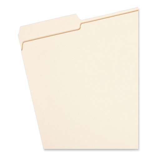 Smead Expandable Heavyweight File Folders, 1/3-Cut Tabs: Assorted, Letter Size, 1.5" Expansion, Manila, 50/Box (10405)
