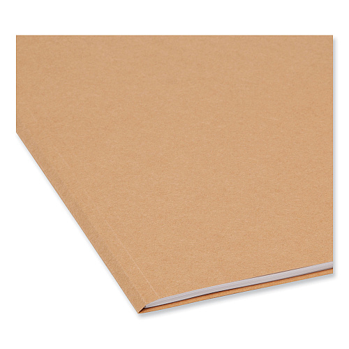 Smead Heavyweight Kraft File Folder, 1/3-Cut Tabs: Assorted, Letter Size, 0.75" Expansion, 17-pt Kraft, Brown, 50/Box (10830)