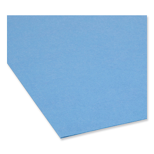 Smead Colored File Folders, 1/3-Cut Tabs: Assorted, Letter Size, 0.75" Expansion, Blue, 100/Box (12043)