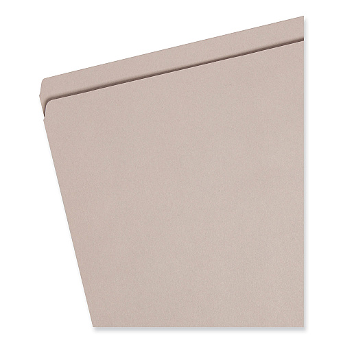 Smead Reinforced Top Tab Colored File Folders, Straight Tabs, Letter Size, 0.75" Expansion, Gray, 100/Box (12310)