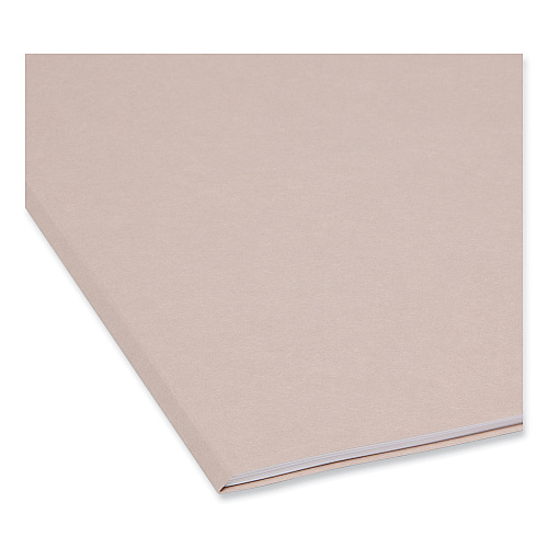 Smead Reinforced Top Tab Colored File Folders, Straight Tabs, Letter Size, 0.75" Expansion, Gray, 100/Box (12310)