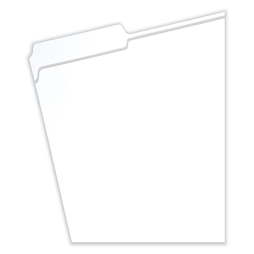 Smead Reinforced Top Tab Colored File Folders, 1/3-Cut Tabs: Assorted, Letter Size, 0.75" Expansion, White, 100/Box (12834)