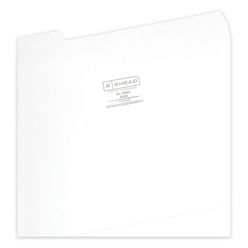 Smead Colored File Folders, 1/3-Cut Tabs: Assorted, Letter Size, 0.75" Expansion, White, 100/Box (12843)