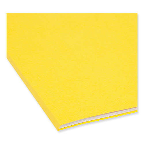 Smead Reinforced Top Tab Colored File Folders, Straight Tabs, Letter Size, 0.75" Expansion, Yellow, 100/Box (12910)