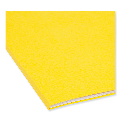 Smead Colored File Folders, 1/3-Cut Tabs: Assorted, Letter Size, 0.75" Expansion, Yellow, 100/Box (12943)