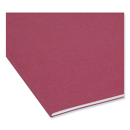 Smead Colored File Folders, 1/3-Cut Tabs: Assorted, Letter Size, 0.75" Expansion, Maroon, 100/Box (13093)