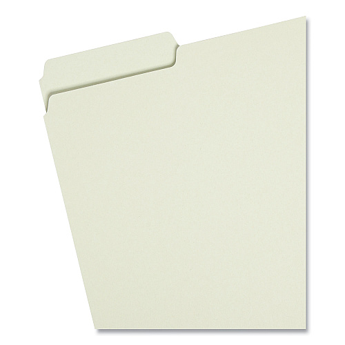 Smead Expanding Recycled Heavy Pressboard Folders, 1/3-Cut Tabs: Assorted, Letter Size, 2" Expansion, Gray-Green, 25/Box (13234)