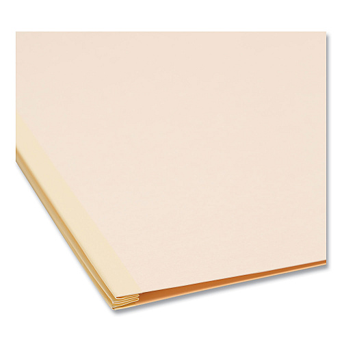 Smead Four-Section Top Tab Classification Folders, 2" Expansion, 1 Divider, 4 Fasteners, Letter Size, Manila, 10/Box (13700)