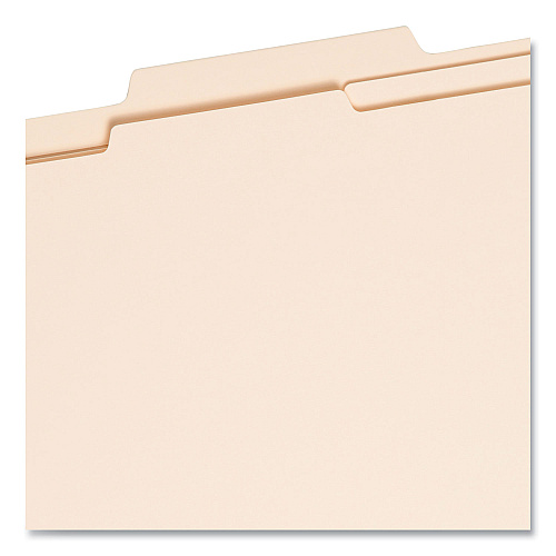 Smead Six-Section Top Tab Classification Folders, 2" Expansion, 2 Dividers, 6 Fasteners, Letter Size, Manila, 10/Box (14000)