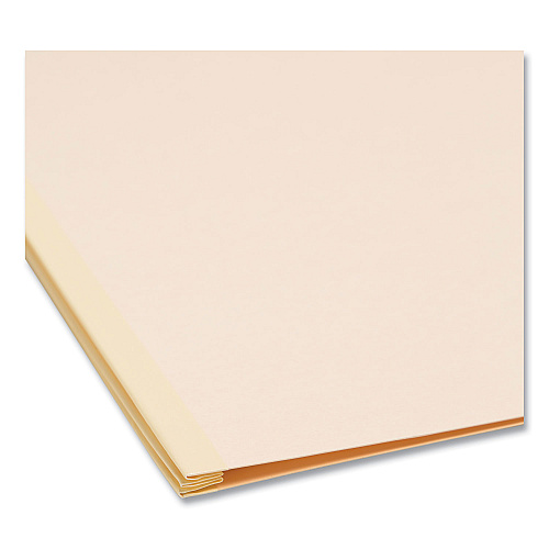 Smead Six-Section Top Tab Classification Folders, 2" Expansion, 2 Dividers, 6 Fasteners, Letter Size, Manila, 10/Box (14000)