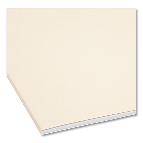 Smead SuperTab Reinforced Guide Height Fastener Folders, 14-pt Manila, 0.75" Expansion, 2 Fasteners, Letter Size, Manila, 50/Box (14545)