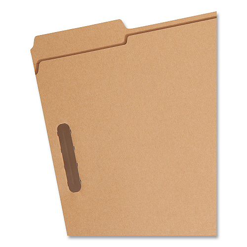Smead Top Tab Fastener Folders, 1/3-Cut Tabs: Assorted, 0.75" Expansion, 2 Fasteners, Letter Size, Kraft Exterior, 50/Box (14837)