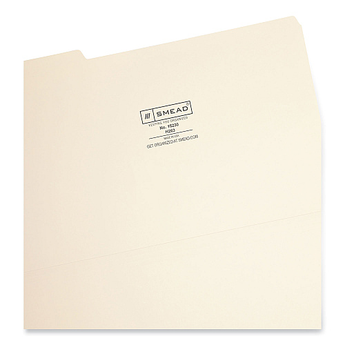 Smead Interior File Folders, 1/3-Cut Tabs: Assorted, Legal Size, 0.75" Expansion, Manila, 100/Box (15230)