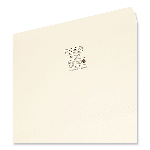 Smead Manila File Folders, Straight Tabs, Legal Size, 0.75" Expansion, Manila, 100/Box (15300)