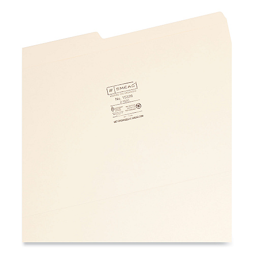 Smead Reinforced Tab Manila File Folders, 1/2-Cut Tabs: Assorted, Legal Size, 0.75" Expansion, 11-pt Manila, 100/Box (15326)