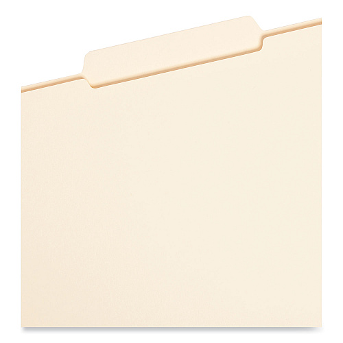 Smead Reinforced Tab Manila File Folders, 1/3-Cut Tabs: Center Position, Legal Size, 0.75" Expansion, 11-pt Manila, 100/Box (15336)