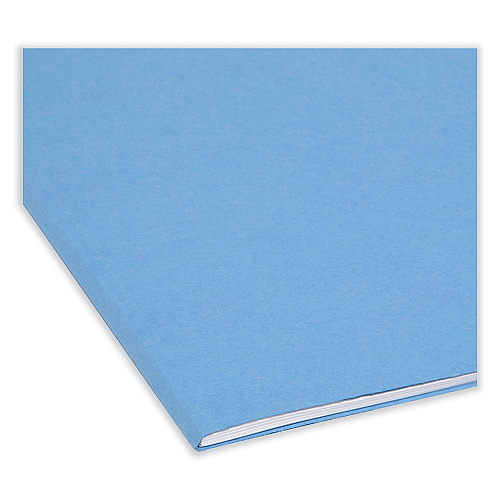 Smead Colored File Folders, 1/3-Cut Tabs: Assorted, Legal Size, 0.75" Expansion, Blue, 100/Box (17043)