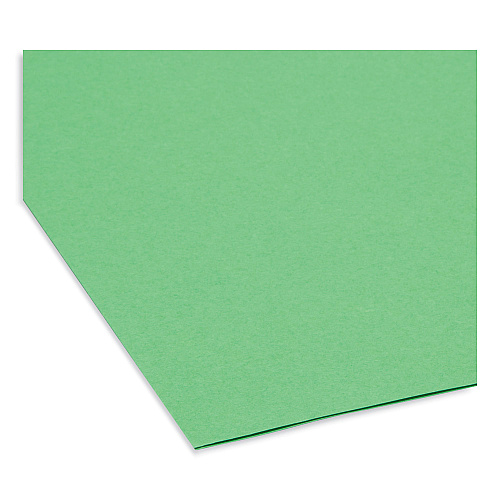Smead Reinforced Top Tab Colored File Folders, 1/3-Cut Tabs: Assorted, Legal Size, 0.75" Expansion, Green, 100/Box (17134)