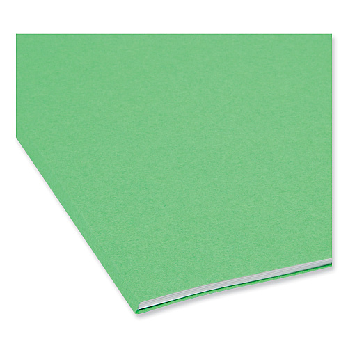 Smead Colored File Folders, 1/3-Cut Tabs: Assorted, Legal Size, 0.75" Expansion, Green, 100/Box (17143)