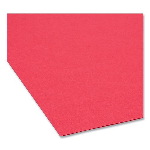 Smead Colored File Folders, 1/3-Cut Tabs: Assorted, Legal Size, 0.75" Expansion, Red, 100/Box (17743)