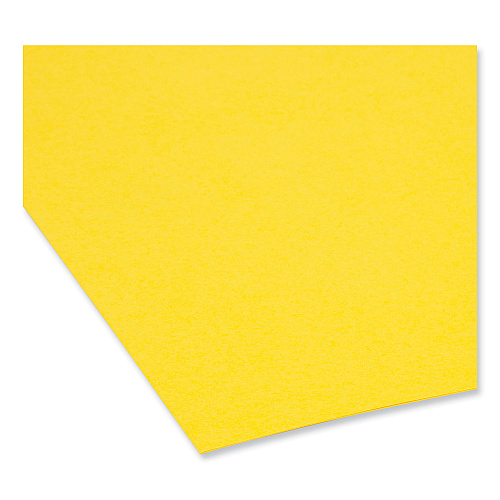 Smead Colored File Folders, 1/3-Cut Tabs: Assorted, Legal Size, 0.75" Expansion, Yellow, 100/Box (17943)
