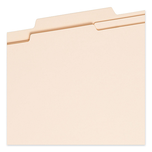 Smead Four-Section Top Tab Classification Folders, 2" Expansion, 1 Divider, 4 Fasteners, Legal Size, Manila, 10/Box (18700)