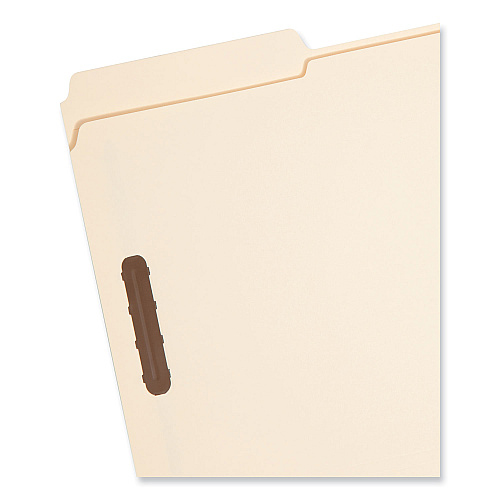 Smead Top Tab Fastener Folders, 1/3-Cut Tabs: Assorted, 0.75" Expansion, 2 Fasteners, Legal Size, Manila Exterior, 50/Box (19537)