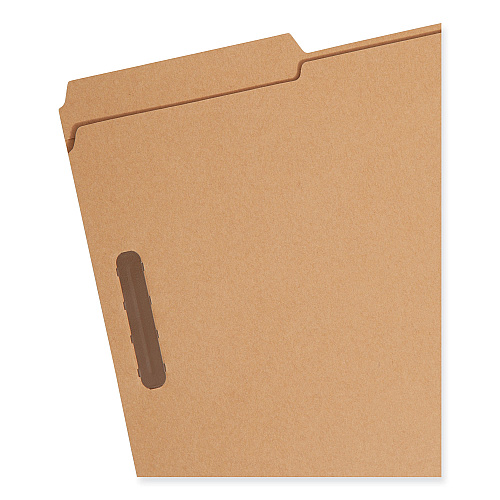 Smead Top Tab Fastener Folders, 1/3-Cut Tabs: Assorted, 0.75" Expansion, 2 Fasteners, Legal Size, Kraft Exterior, 50/Box (19837)