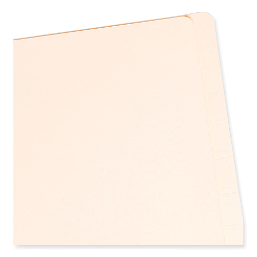 Smead Manila End Tab Classification Folders, 2" Expansion, 1 Divider, 4 Fasteners, Letter Size, Manila Exterior, 10/Box (26825)