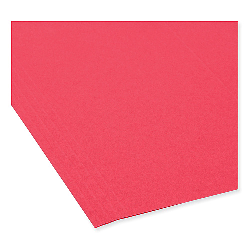 Smead TUFF Hanging Folders with Easy Slide Tab, Letter Size, 1/3-Cut Tabs, Red, 18/Box (64043)