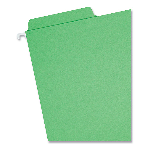 Smead FasTab Hanging Folders, Letter Size, 1/3-Cut Tabs, Green, 20/Box (64098)