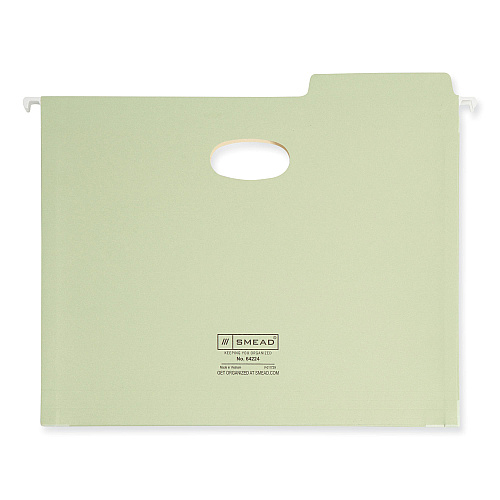 Smead FasTab TUFF Hanging Pockets, Letter Size, 1/3-Cut Tabs, Moss, 9/Box (64224)