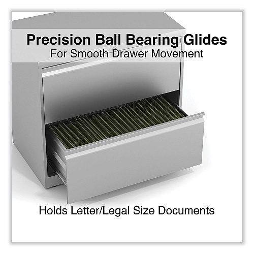 Alera Lateral File, 2 Legal/Letter-Size File Drawers, Light Gray, 36" x 18.63" x 28" (ALEHLF3029LG)