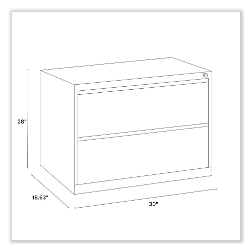 Alera Lateral File, 2 Legal/Letter-Size File Drawers, Light Gray, 36" x 18.63" x 28" (ALEHLF3029LG)