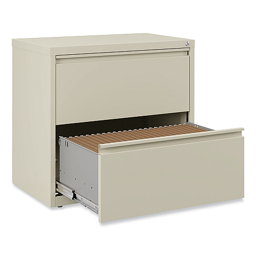 Alera Lateral File, 2 Legal/Letter-Size File Drawers, Putty, 30" x 18.63" x 28" (ALEHLF3029PY)