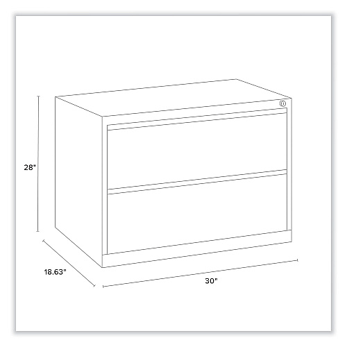 Alera Lateral File, 2 Legal/Letter-Size File Drawers, Putty, 30" x 18.63" x 28" (ALEHLF3029PY)