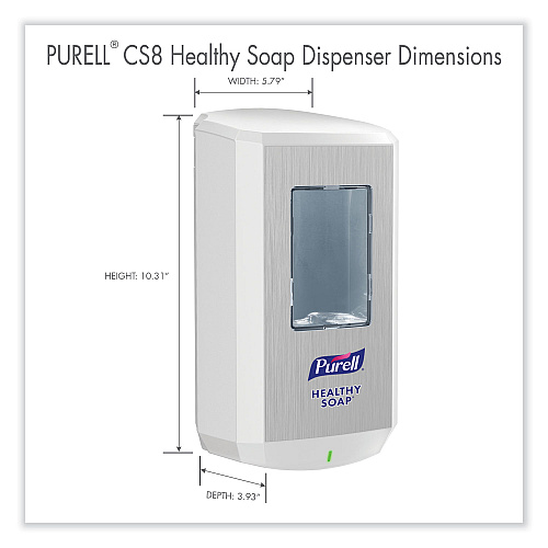 PURELL CS8 Soap Dispenser, 1,200 mL, 5.79 x 3.93 x 10.31, White (783001)