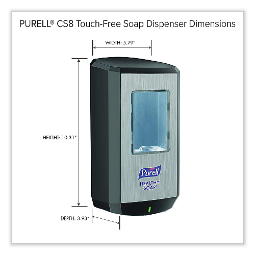 PURELL CS8 Soap Dispenser, 1,200 mL, 5.79 x 3.93 x 10.31, Graphite (783401)