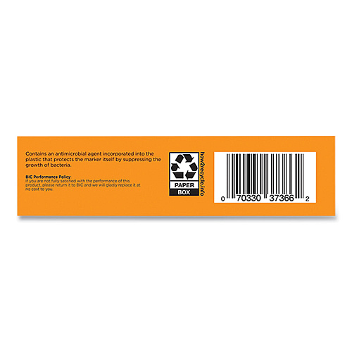 BIC PrevaGuard Permanent Marker, Fine Bullet Tip, Black, 12/Pack (GAPM11BLK)