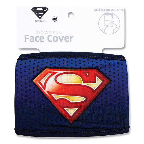 Bioworld Cloth Face Mask, Superman Logo Print, Cotton/Polyester/Spandex, Adult (9LT6SPM00IR0)