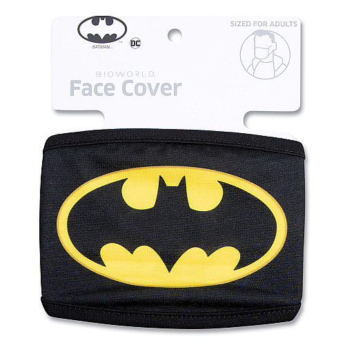Bioworld Cloth Face Mask, Batman Logo Print, Cotton/Polyester/Spandex, Adult (9MZNBTM00SB0)