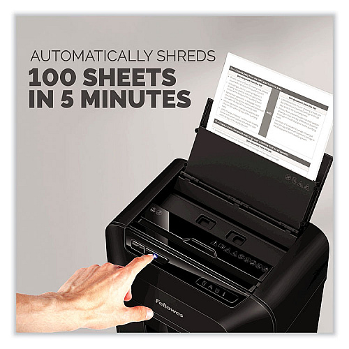 Fellowes AutoMax 100MA Micro-Cut Shredder, 100 Auto/ 10 Manual Sheet Capacity (4704001)