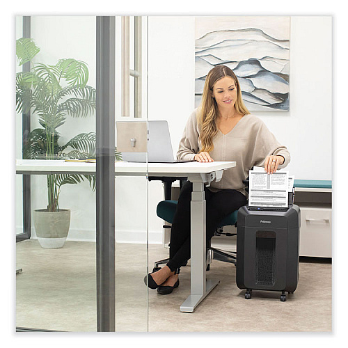Fellowes AutoMax 100MA Micro-Cut Shredder, 100 Auto/ 10 Manual Sheet Capacity (4704001)
