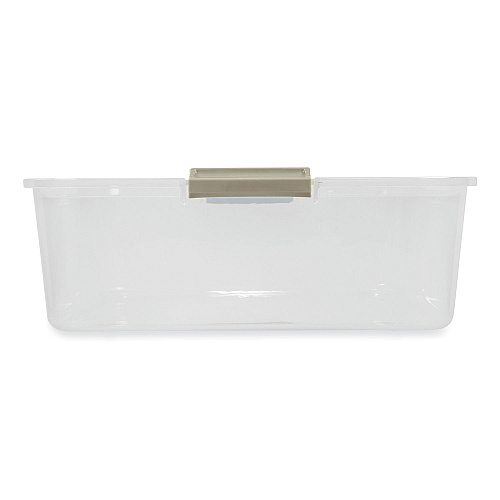 Iris 50 Qt. Latch Lid Underbed Storage Box, 17.75" x 32.5" x 6.5", Clear (100118)