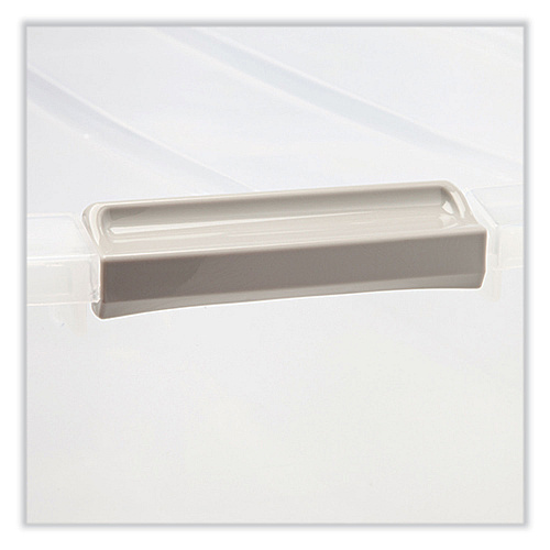 Iris 50 Qt. Latch Lid Underbed Storage Box, 17.75" x 32.5" x 6.5", Clear (100118)