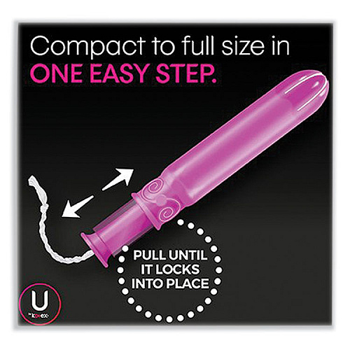 U by Kotex Click Compact Tampons, Super, 32/Pack (51583)